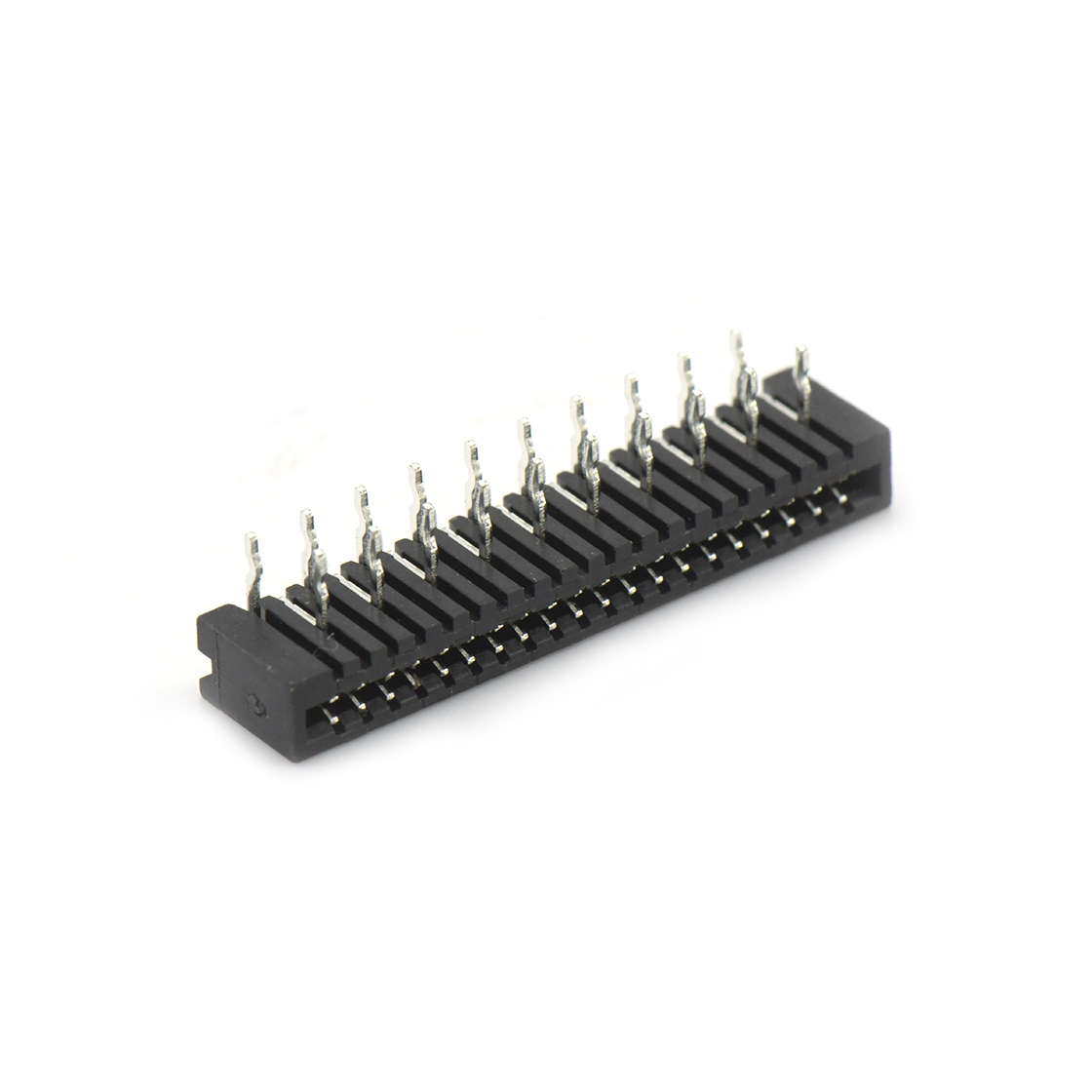 Pitch 1.00mm 90º C型 卧插 20Pin 黑色